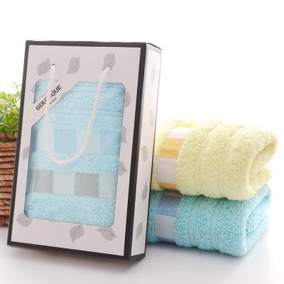 China Factory Direct Sales Child Safe Customize Cotton Face Towel Gift 2pc Towel Set for sale