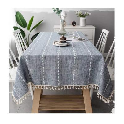 China Amazon Best Selling Waterproof Tablecloth Fabric Cheap Luxury Rectangular Printed Custom Linen Tablecloth for sale