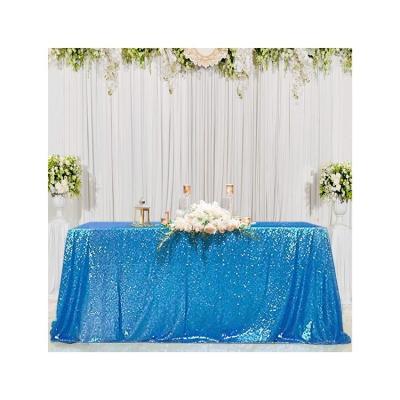 China Rectangle Tablecloth Wedding Decoration Waterproof Customizable Round Sequin Tablecloth for sale