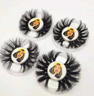 China Best Selling Thick False Eyelash Synthetic Lash Mink Eyelashes 3D Eyelashes 3D Silk Handcrafted Faux 5d 3d 25mm Synthetic Hair for sale