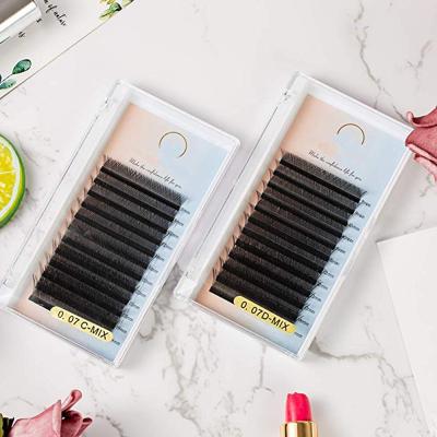 China Wholesale 0.07mm various models of handwork natural yy eyelashes D curl deep for sale