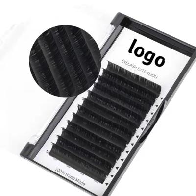 China Good Quality Ellipse Thick Lash Extension Wispy And Dramatic Flat Eyelash Extension 3D 5D 8D Effect Logo And Private Package for sale