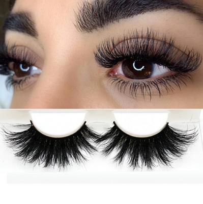 China Wholesale Customzied 6D Strip 30mm Long Natural Mink Eyelash Full Real 25mm Mink Lashes Box 3D Mink Eyelashes Vendor Handmade for sale