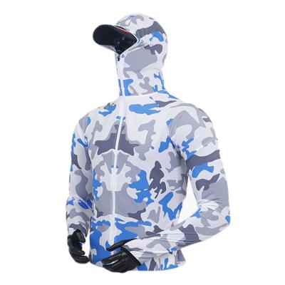 China Clothing Antibacterial Fishing Hooded Jacket Fishing Shirt Summer Sun Protection Quick Dry Breathable Anti-UV Fishing Shirts for sale