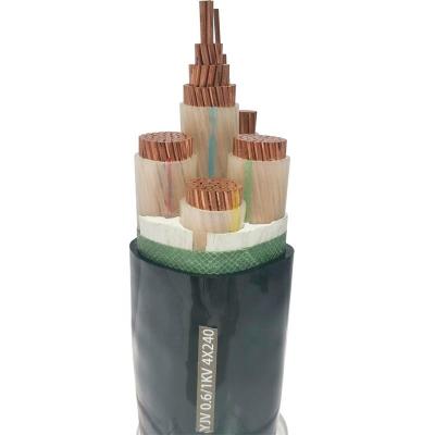 China PVC 0.6/1KV Copper Conductor Armored Underground Cable 4 Core X 70mm Square for sale