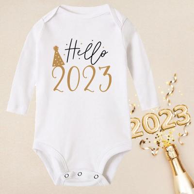 China 2023 Viable Wholesale Custom Baby Clothes Cotton Rompers Simple White Jumpsuit Kids Onesie Romper for sale