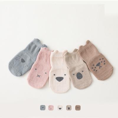 China Autumn Newborn Cartoon Cotton Socks Spring Cotton Baby Socks Anti Slip Viable Customized Crawling Socks For Kids for sale