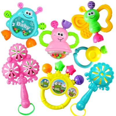 China 100% Newborn Educational Baby Rattle Set Eco-Friendly/Non-toxi Hand Bell Early Education Baby Toys 0-1 3-6-12 Months for sale