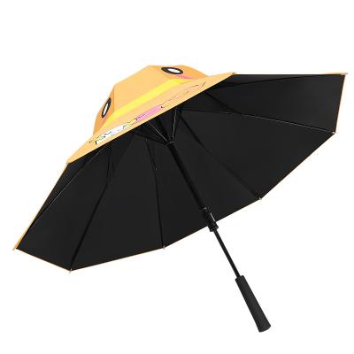 China Kindergarten Children's Umbrella Creative Minimalist Automatic Umbrella Hat Parent-child Long Handle Children Umbrella Students for sale