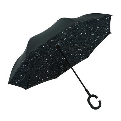 China C Umbrella Double-Layer Convenient Automatic Reverse Straight Handle Umbrella Custom Logo for sale