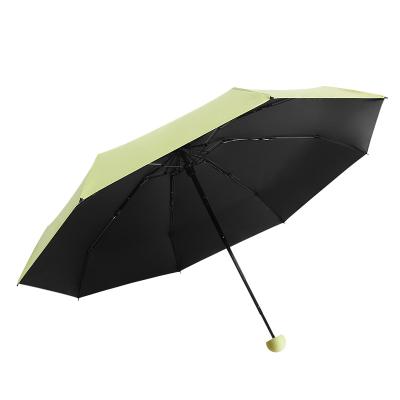 China Small Mini Farmhouse Vinyl Umbrella Sunshade Portable Sunscreen Cool Ultra Light Sunny Pocket Rain Folding 50% Umbrella for sale