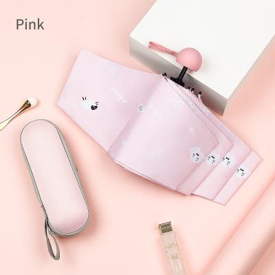 China New Minimalist Mini Pocket 5 Times Umbrella Case Small Windproof Umbrella With Logo for sale