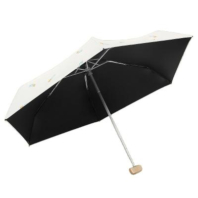 China Farmhouse Sunscreen And Pocket Portable UV Sun Umbrella Small 6 Bone Protection Mini Umbrella for sale