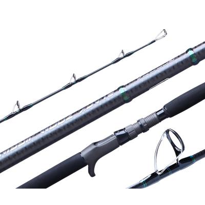 China rotation & Ecooda Black Casting Zoom Jigging Rod Fuji Guides SIC Carbon Jigging Rod 29kg Drag Head PowerJigging Rod for sale