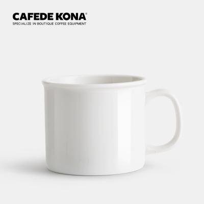 China CAFEDE KONA white ceramic coffee cup and mug good quality sustainable new design for milk for sale