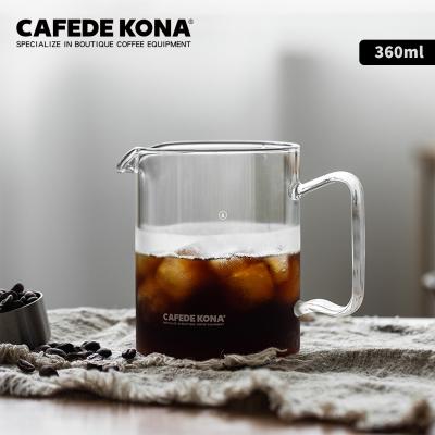 China CAFEDE KONA Cup Viable Heat Resistant Transparent Glass &milk Tea Pot Anti-scalding Household Coffee-sharing for sale