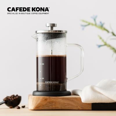 China French Household Viable French Glass Pot Coffee Pot Coffee Brewing Coffee Filter Cup CAFEDE KONA Filter Press Pot French Filter Cup for sale