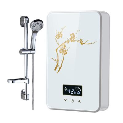 China 220v 6KW Hotel Touch Control Instant Tankless Electric Water Heater for sale