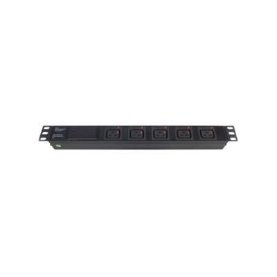 China 19 inch 1U 5 Ways IEC PDU Modular C19 PDU with 3 LED Surge Protector LT-IEC(C19)N1005WDY30B19A for sale