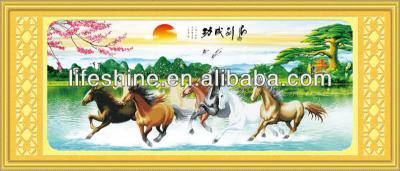 China Realistic Hot Product Diamond Painting 8 Horses Painting for sale