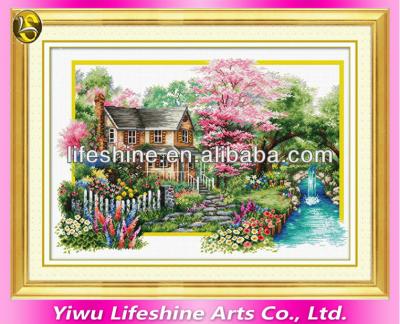 China Latest Europe Landscape Embroidery Kits for Decration Walls for sale