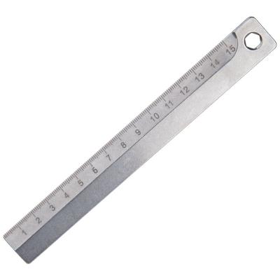 China Daily Use Metal Alloy Ruler Titanium Double Sided Scale Ruler Portable Universal Studying Short Ruler for sale