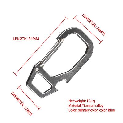 China Creative Alloy Car Key Chain Waist Buckle Portable Strong Durable Durable Titanium Key Ring for sale