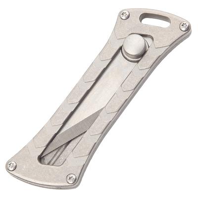 China Easy Carry Titanium Alloy D2 Knife Heavy Duty High-Hardness Utility Material, Carry It With Pocket Holder for sale