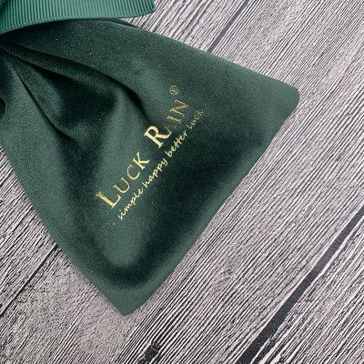 China Jewelry Store Jewelry Drawstring Pouches Velvet Gift Bag Custom Personalized Logo Small Jewelry Packaging For Wedding Party Christmas for sale