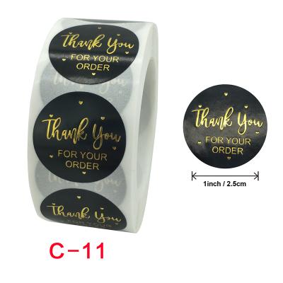 China Waterproof 1.5 Inch Amazon Success 500pcs Packaging Label Seal Sticker Thank You Small Business Stickers for sale