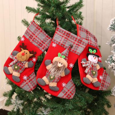 China Christamas Home Decoration Gift Bag Red Velvet Christmas Storing Shape Xmas Gift Bag for sale