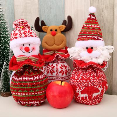 China Christamas Home Decoration Gift Sack Christmas Ornament Christmas Gift Bag Apple Gift Bag Old Man Nonwoven Christmas Stocking for sale