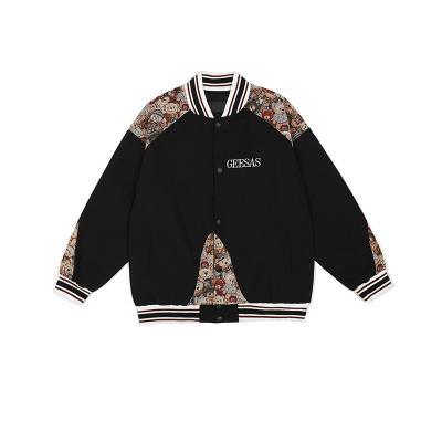 China High Street Waterproof Custom Embroidery Tops Mens Fashionable Hip Hop Plus Size Bomber Jackets for sale