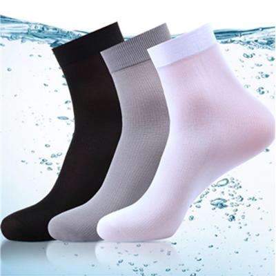 China Wholesale Summer QUICK DRY Men's Silk Solid Color Thin Section Silk Breathable Ice Sweat-Absorption Casual Business Dress Socks for sale