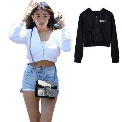 China 2021 Breathable New Arrive Crop Top Hoodie Cropped Hoodie Woman for sale