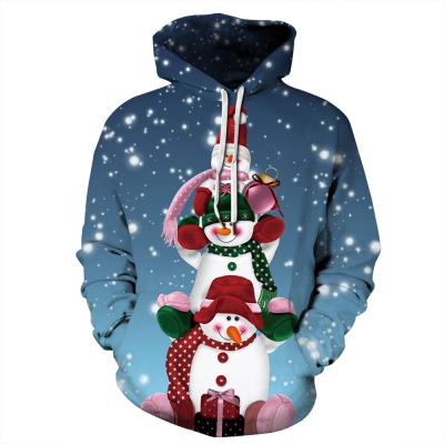 China Breathable 3D Printing Hoodies Tops Pullover Men / Women Christmas Hooded Hoodie Sweatshirts for sale