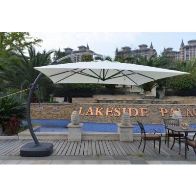 China Good Quality White Bend Outdoor Furniture Large Umbrella With Luxury Water Base for sale