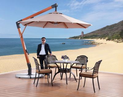 China UV Resistant and Waterproof Garden Umbrella Wooden Hanging Parasol for sale