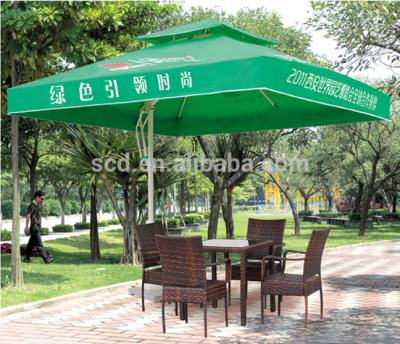 China Promotional Double Square Low Price Roof Side Mail Sunshade Outdoor Umbrella for sale