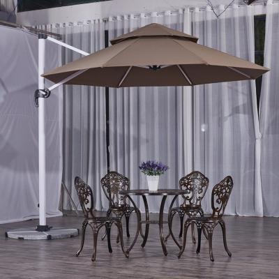 China Leisure Garden Sun Parasol Top Round Umbrellas And Outdoor Furniture Large Double Size For Wholesale for sale