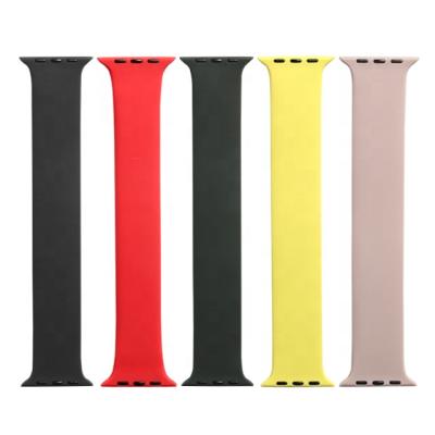 China Luxury Hot-selling Soft And Skin-friendly Amazon Buckle Solo Silicone For Apple Watch Band Sport Colorful Strap For Apple Watch Band for sale