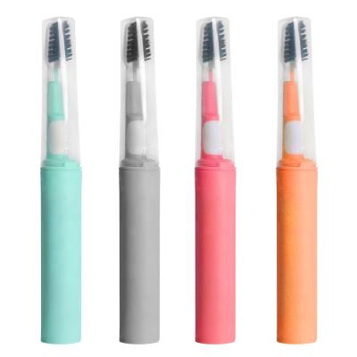 China 2021 Portable All In One Portable Toothbrush Toothbrush Travel Toothbrush With Toothpaste for sale