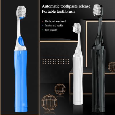 China 2021 travel portable toothbrush with toothpaste inside portable toothbrush and toothpaste for sale