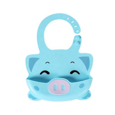 China Customized Viable BPA Free 100% Food Grade Easily Wipes Clean Design Waterproof Baby Silicone Bib for sale