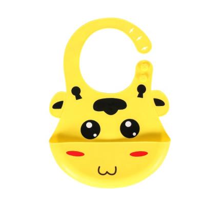 China Best Viable Gifts For Newborns Solid Silicone Baby Feeding Bibs Cute Aprons With Cartoon Baby Bibs for sale