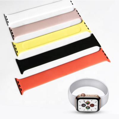 China Hot Sells Soft and Eco-friendly Apple Watch Strap Sports Silicone Watchband Skins for Apple Watch Silicone Band for sale