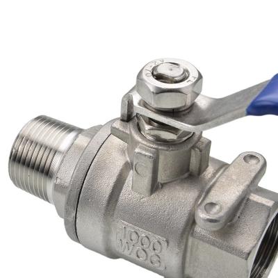 China Ball valve general SS304 316 2PC with internal and external thread for sale