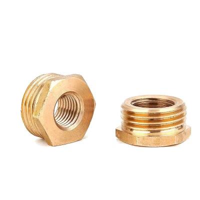 China Smooth Thread Non Blur Brass Male Hose Fitting Hex Reducer M/F 1/8