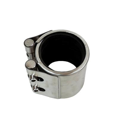 China Flexible Rubber Couplings For Pipes GRAB Pipe Coupling Quick Release / Double Lock Handle Stainless Steel Single Type Pipe Repair Flange Coupling For CI, DI, Steel, PE and PVC for sale