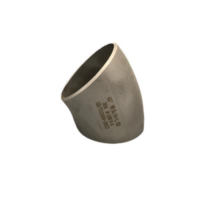 China Pipe Liquid Industrial Grade 304 Stainless Steel 45 Degree Pipe Fitting Elbow for sale